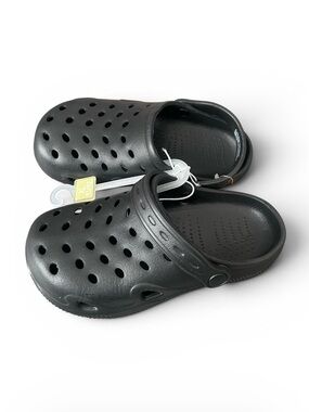 Kids Black Comfort Clog Shoes